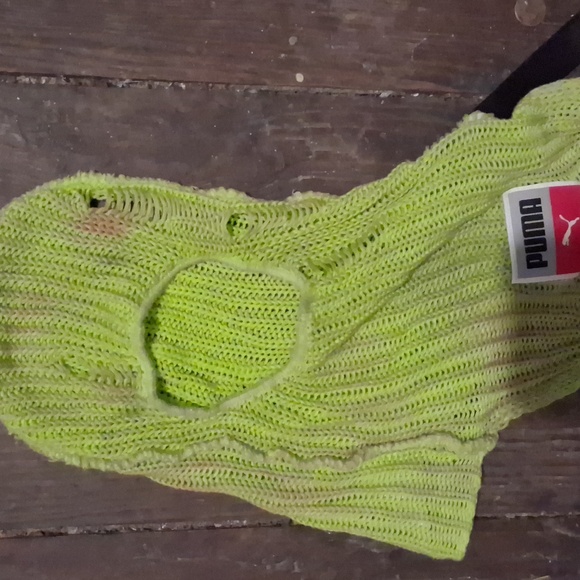 PUMA Bright Green Knit Balaclava